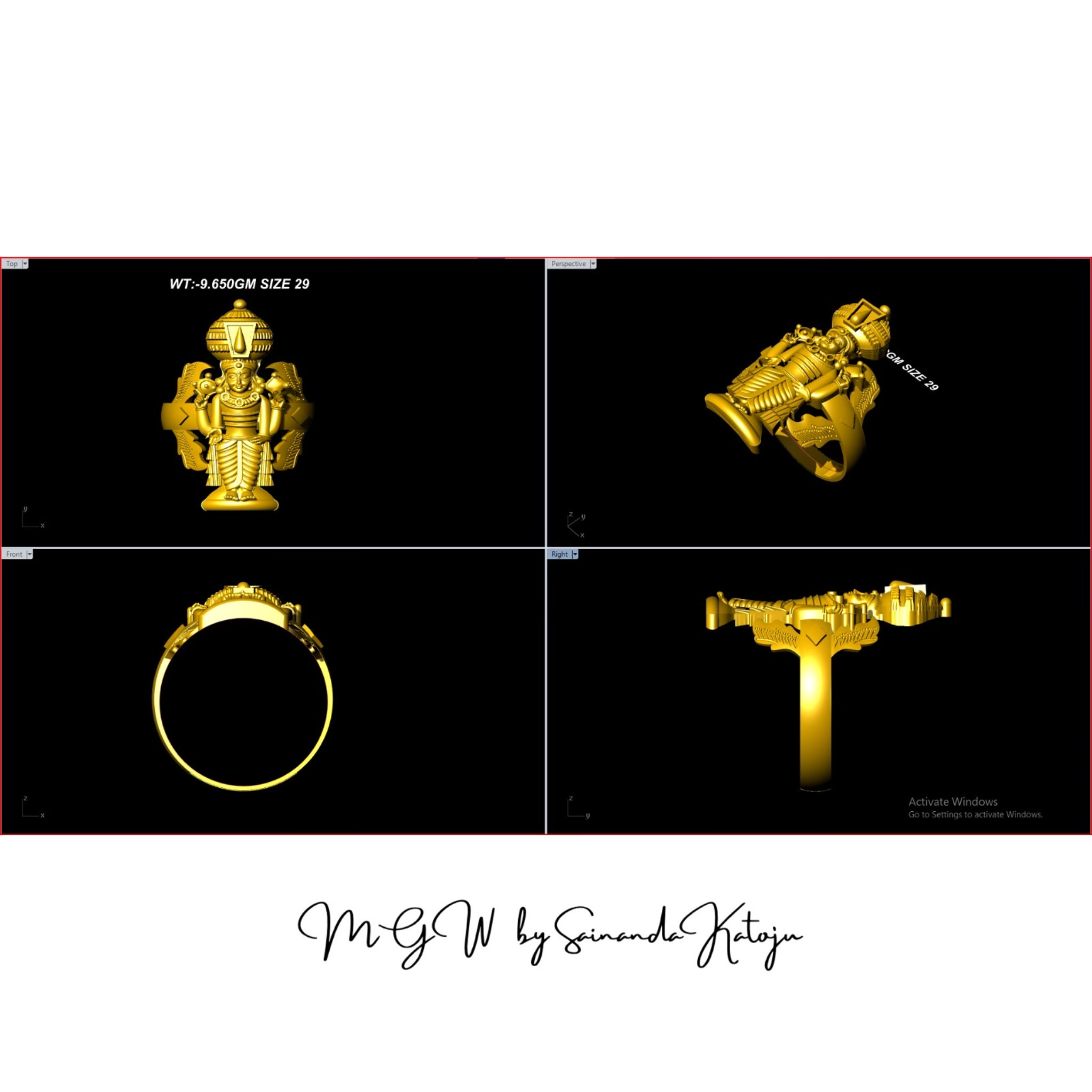 Venkateswara Swamy - 3D CAD Jewellery