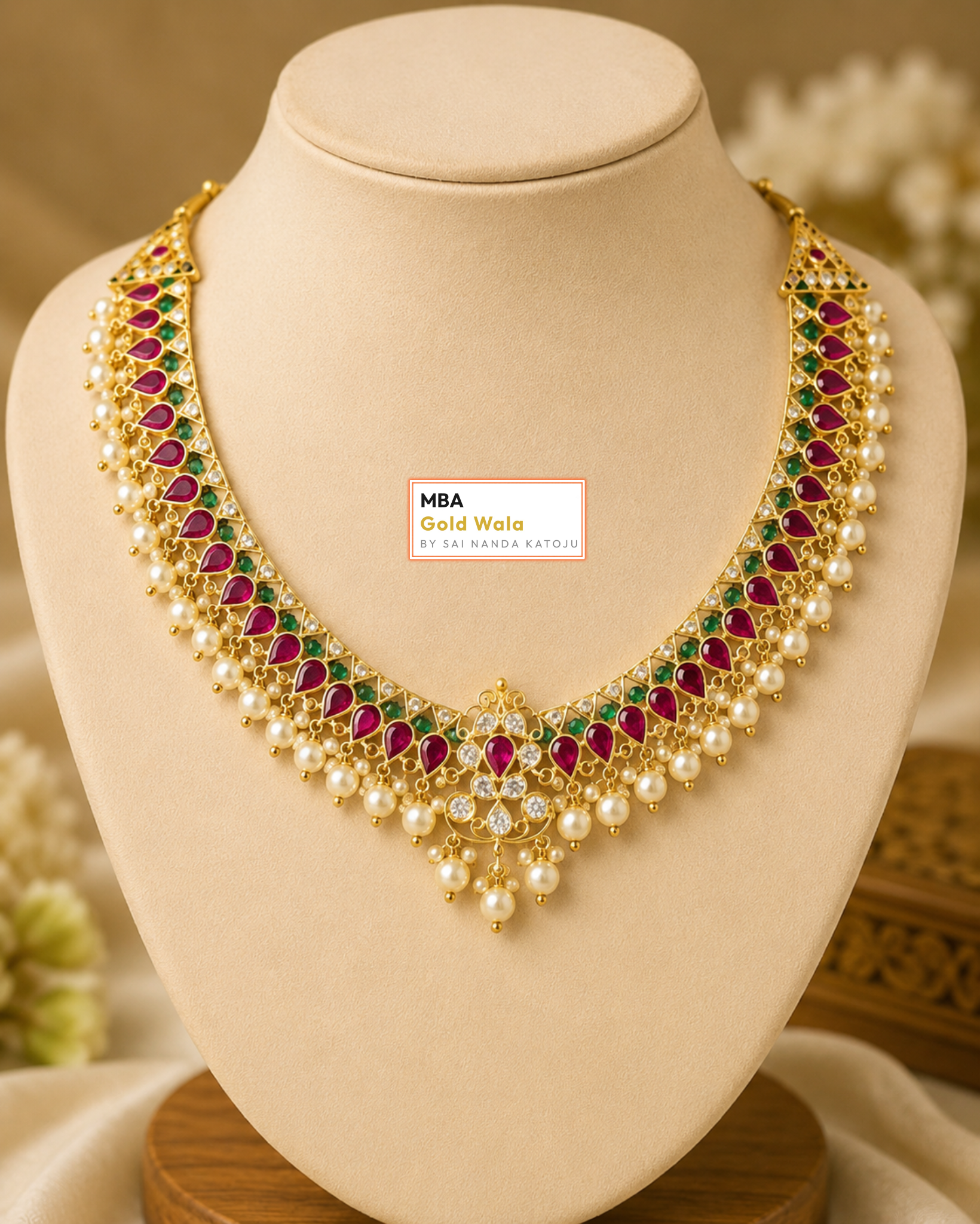Bets Necklace - MBA Gold Wala Kadthal