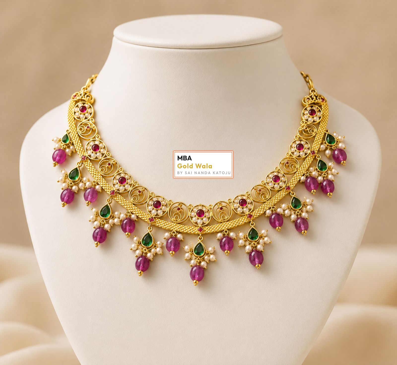 Bets Necklace - MBA Gold Wala Kadthal