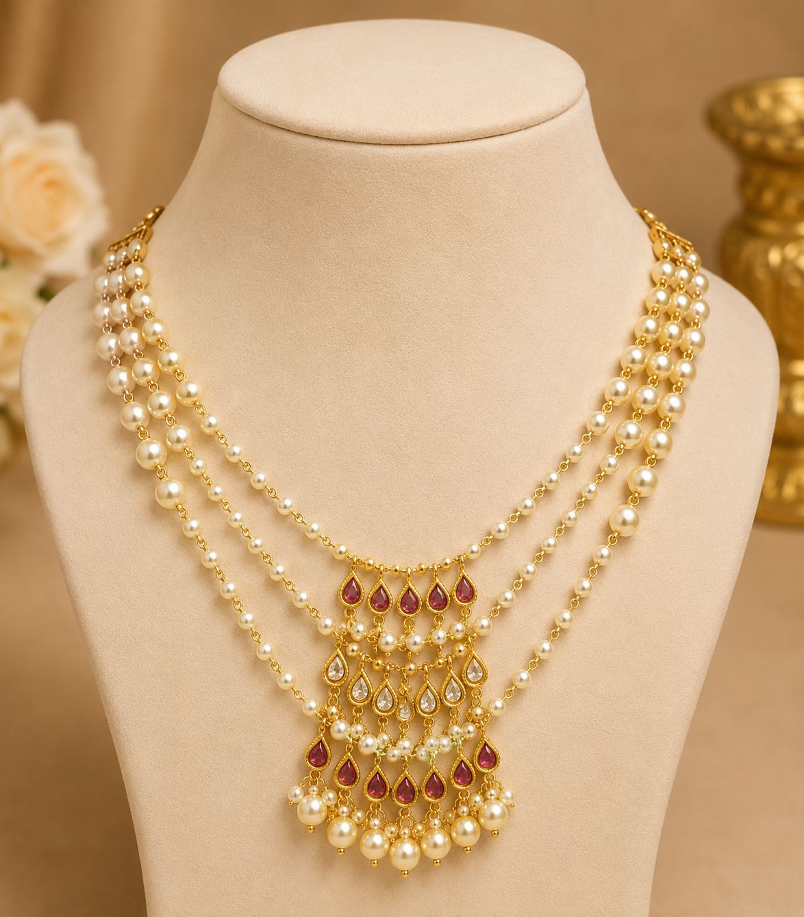 muthyala necklace - MBA Gold Wala Kadthal