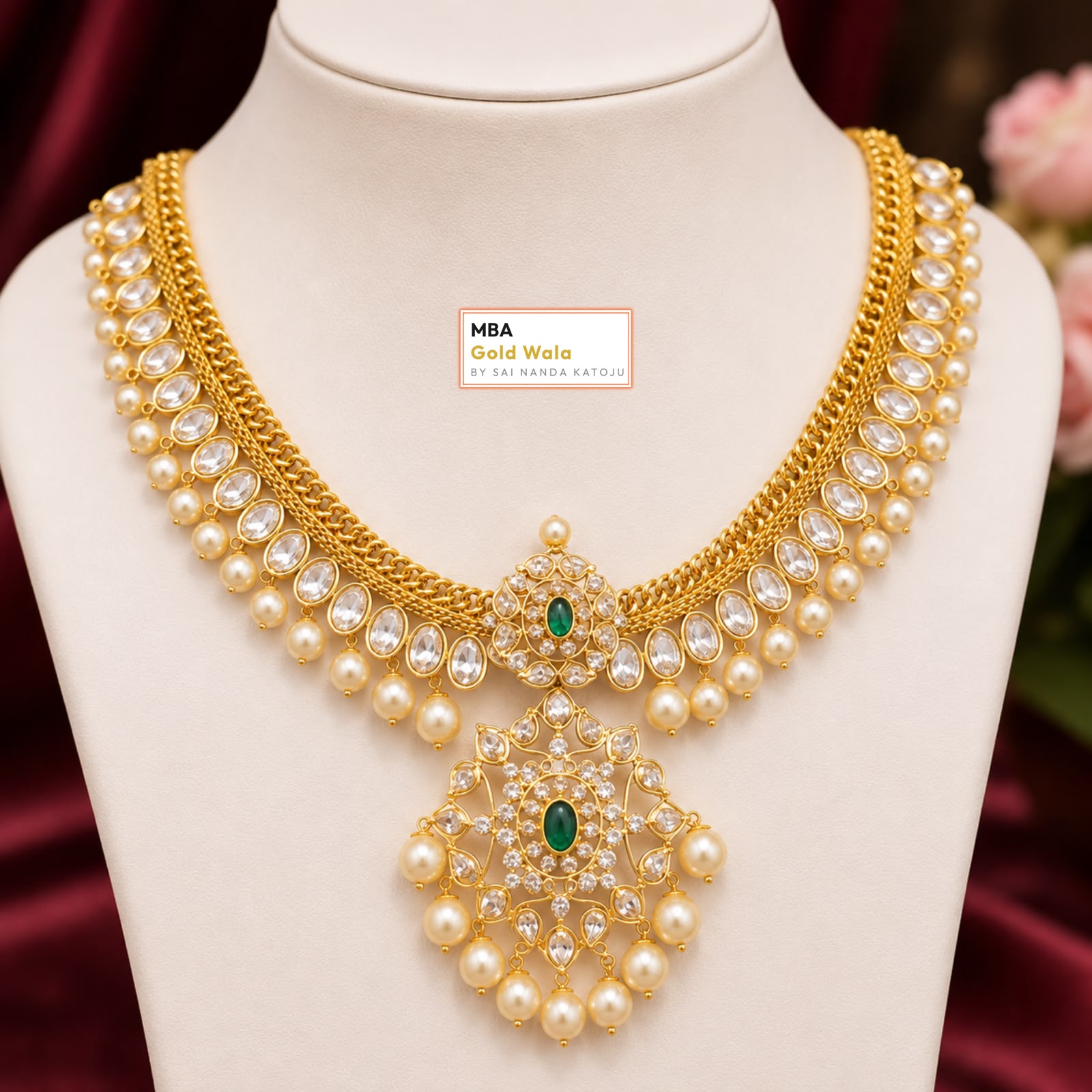 muthyala necklace - MBA Gold Wala Kadthal