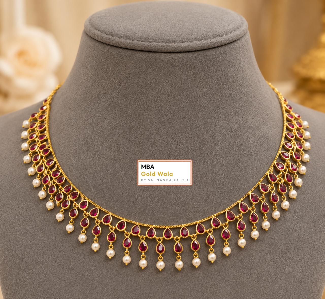 Bets Necklace - MBA Gold Wala Kadthal