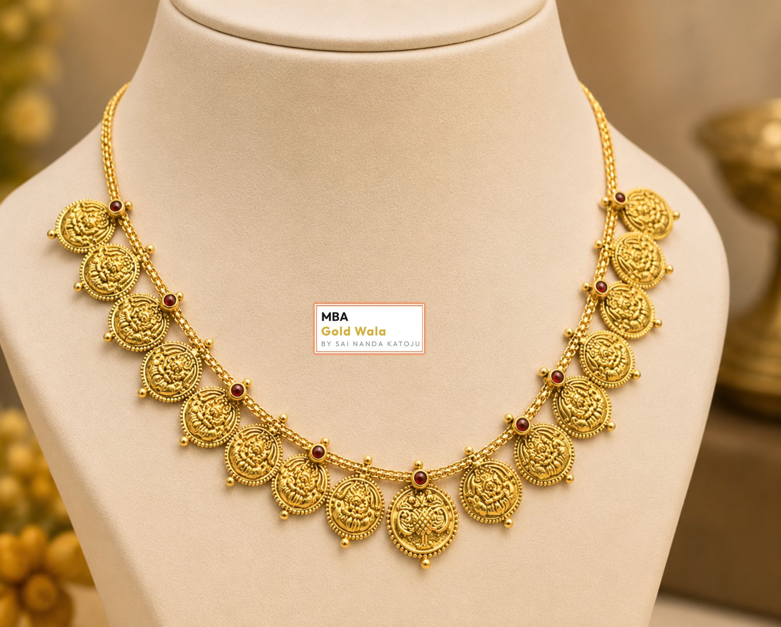 Short kasu-mala - MBA Gold Wala Kadthal